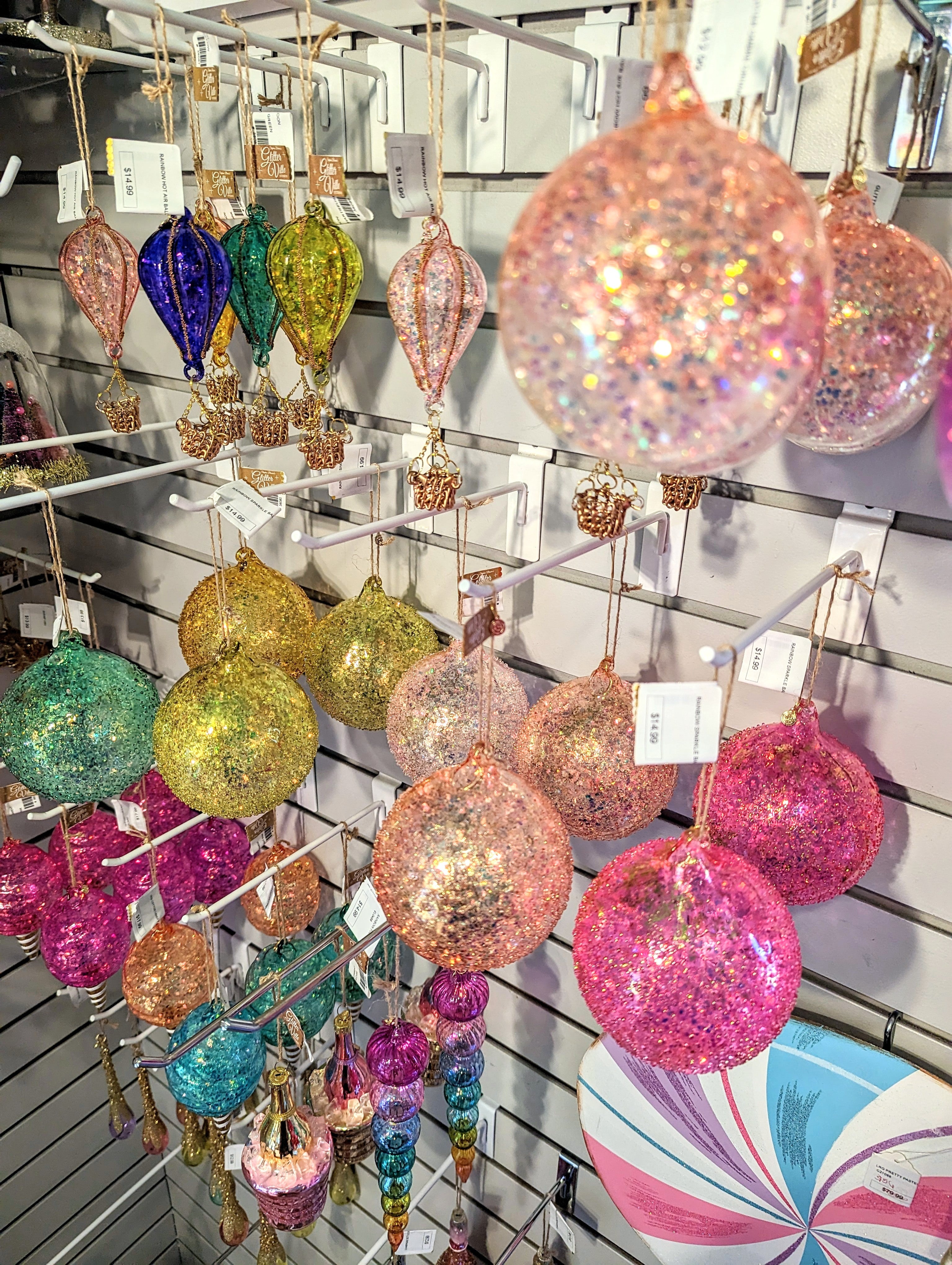 Rainbow Reflective Ball Ornament - Glitterville Studios