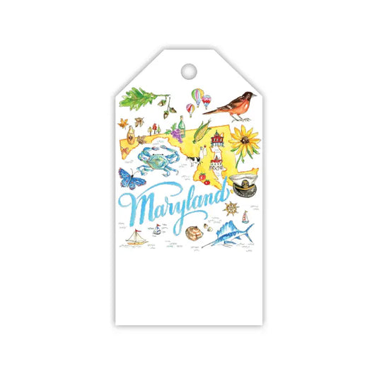 Maryland Handpainted Icons Gift Tag