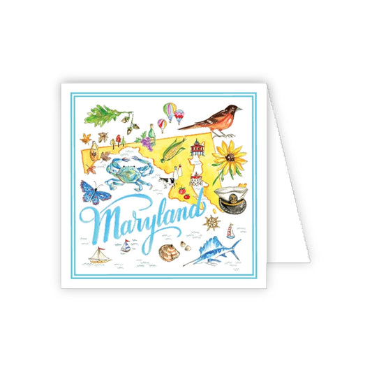 Maryland Handpainted Icons Enclosure Card