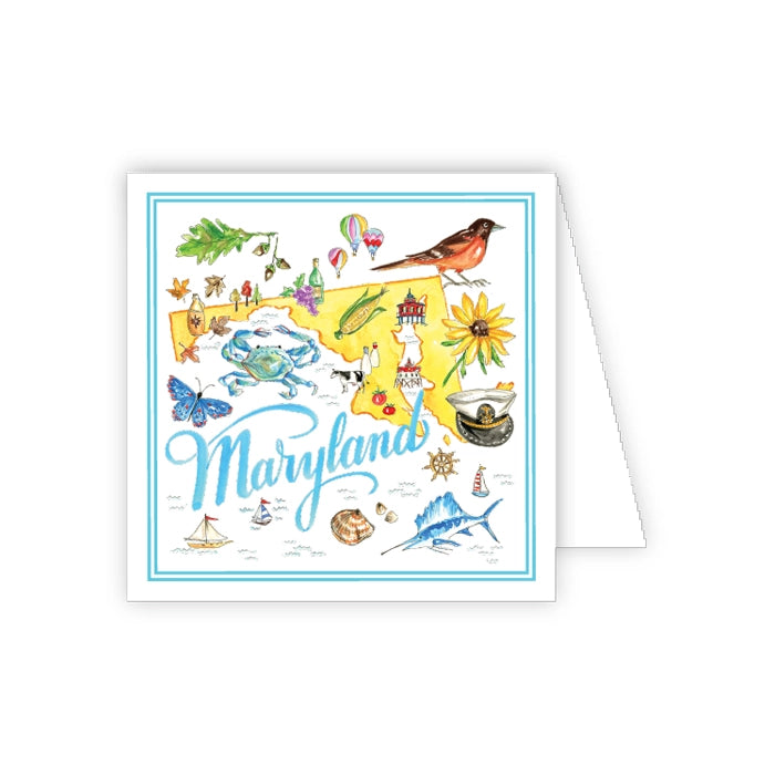 Maryland Handpainted Icons Enclosure Card