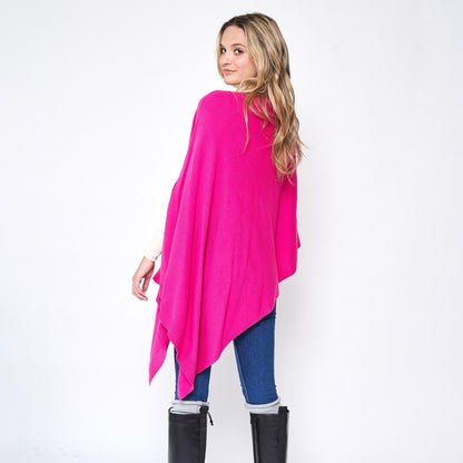 Love Scarf Poncho - Hot Pink
