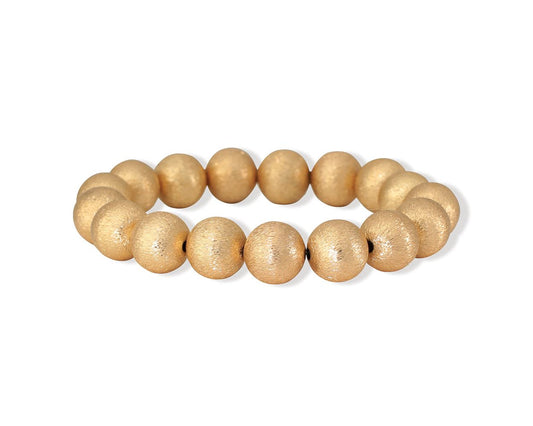 Textured Gold Bead Bracelet