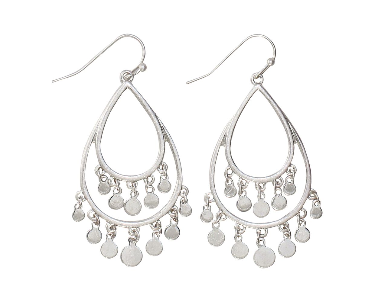 SILVER TEARDROP W/DANGLES