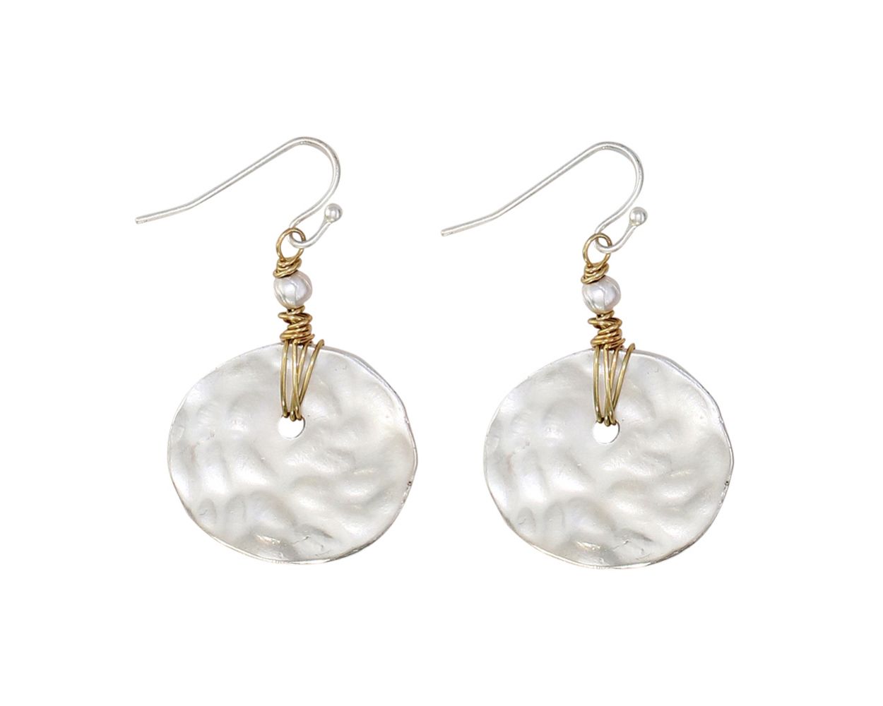 TWOTONE DISC EARRING