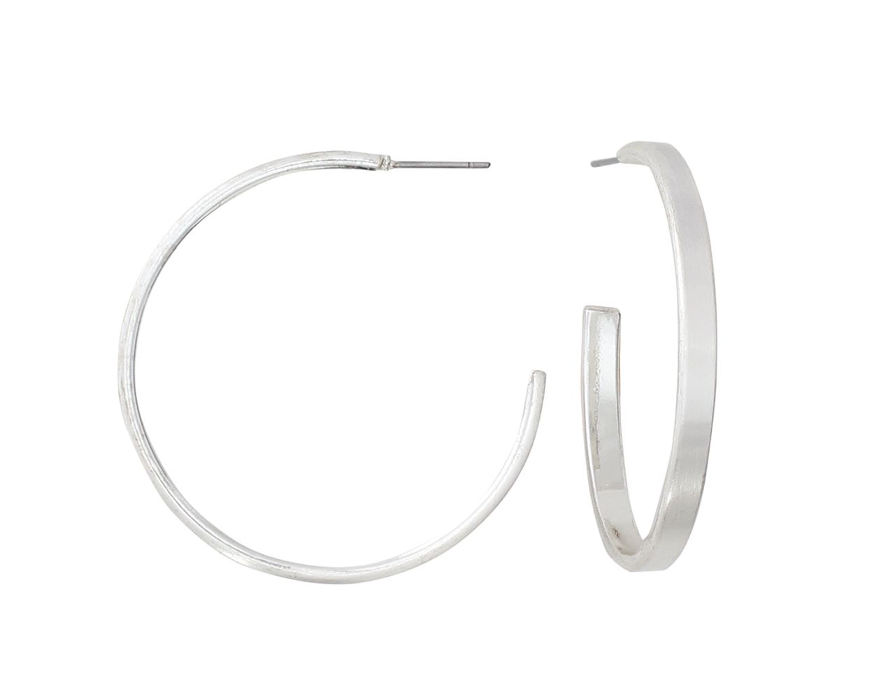 MATTE SILVER HOOP
