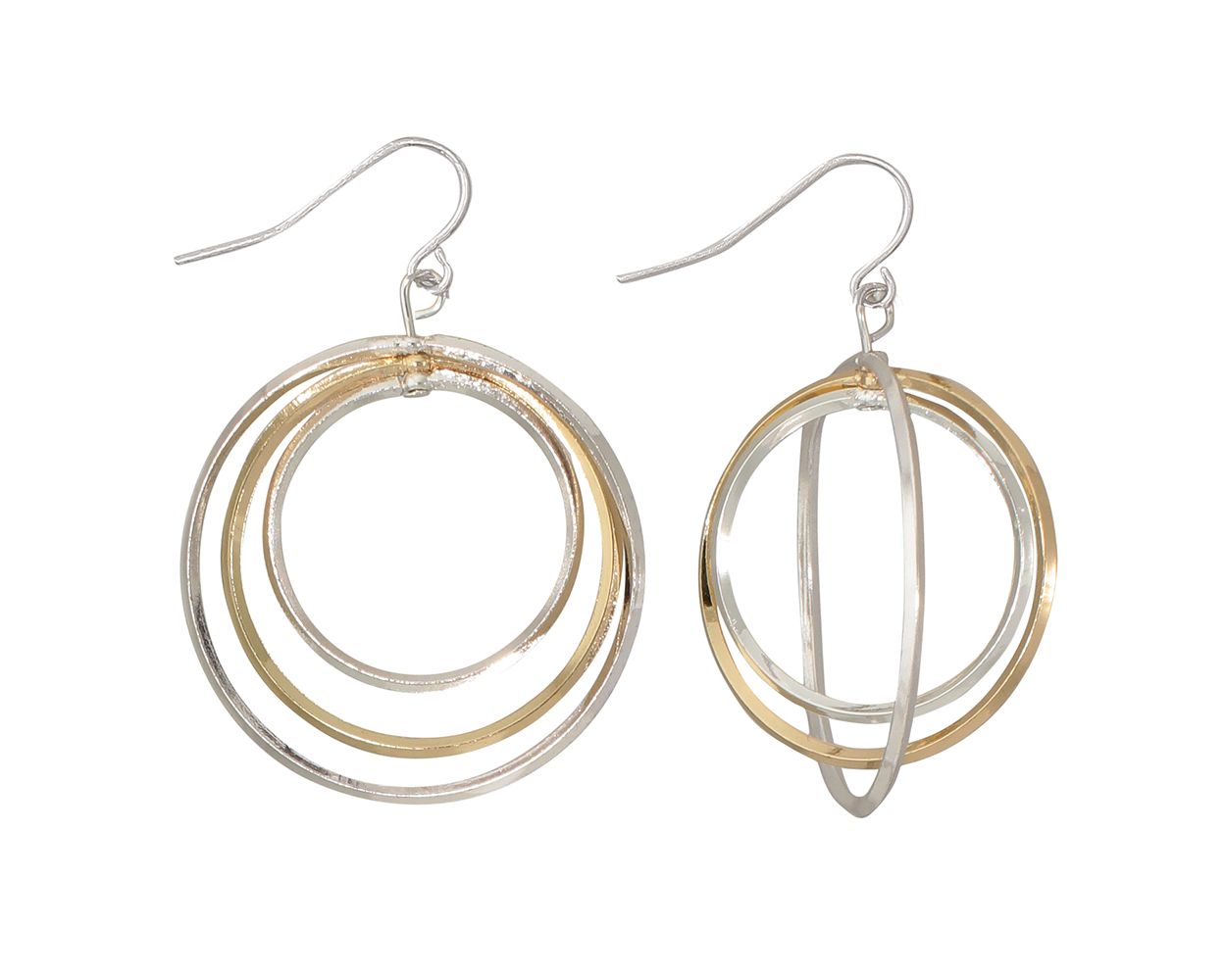 2TONE CIRCLE EARRING