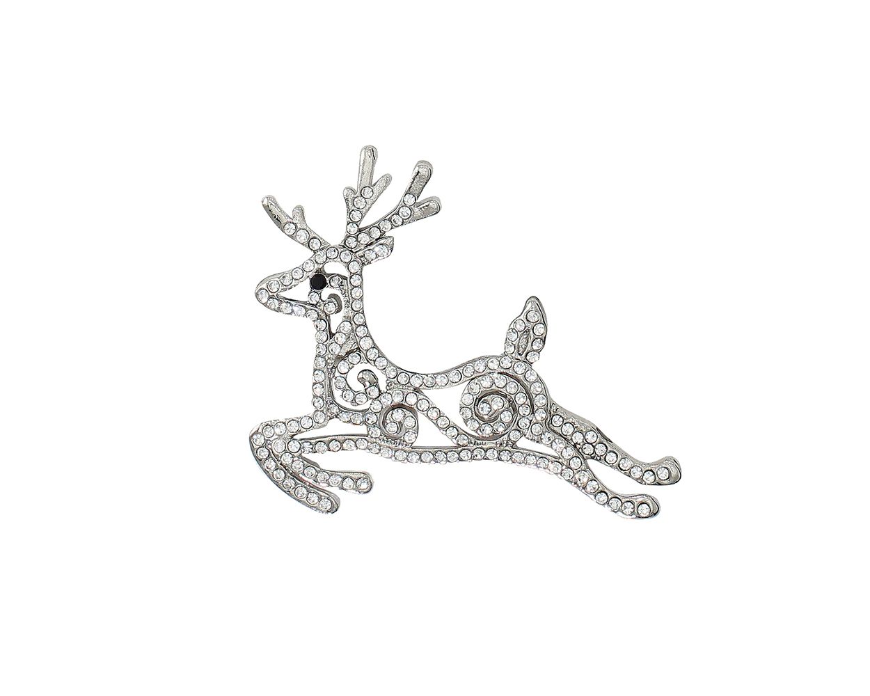CRYSTAL REINDEER PIN