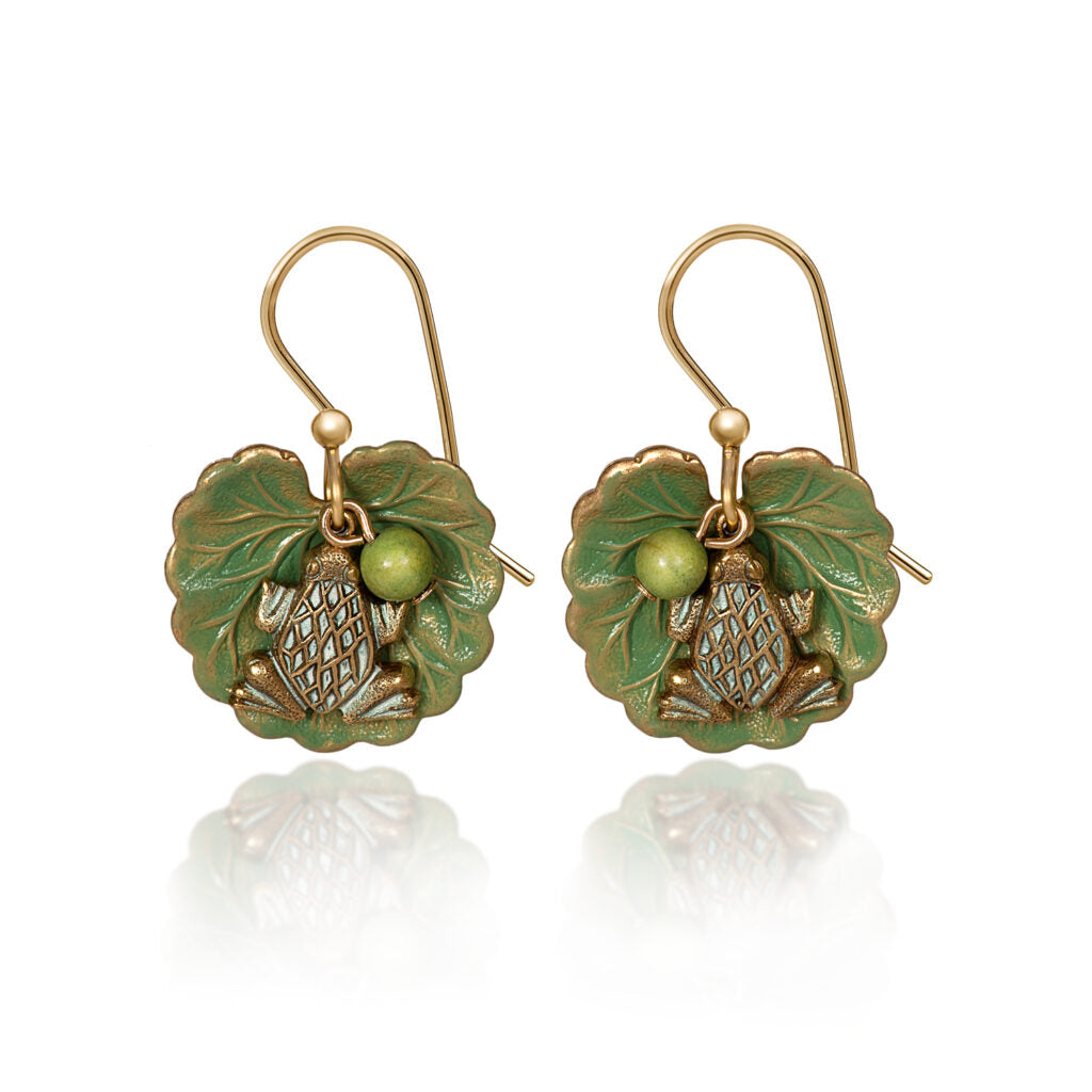 FROG ON LEAF W/BEAD