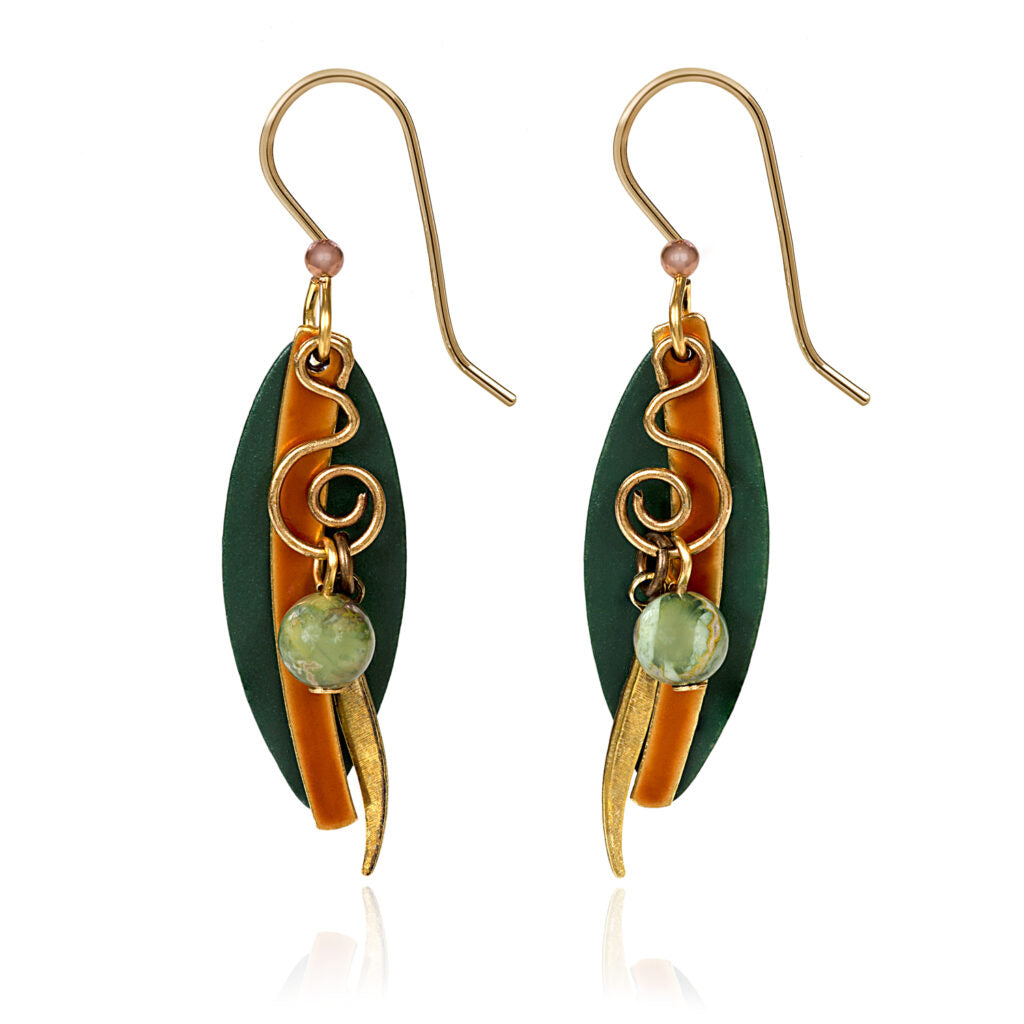 LAYERED SHAPES W/COIL & BEAD