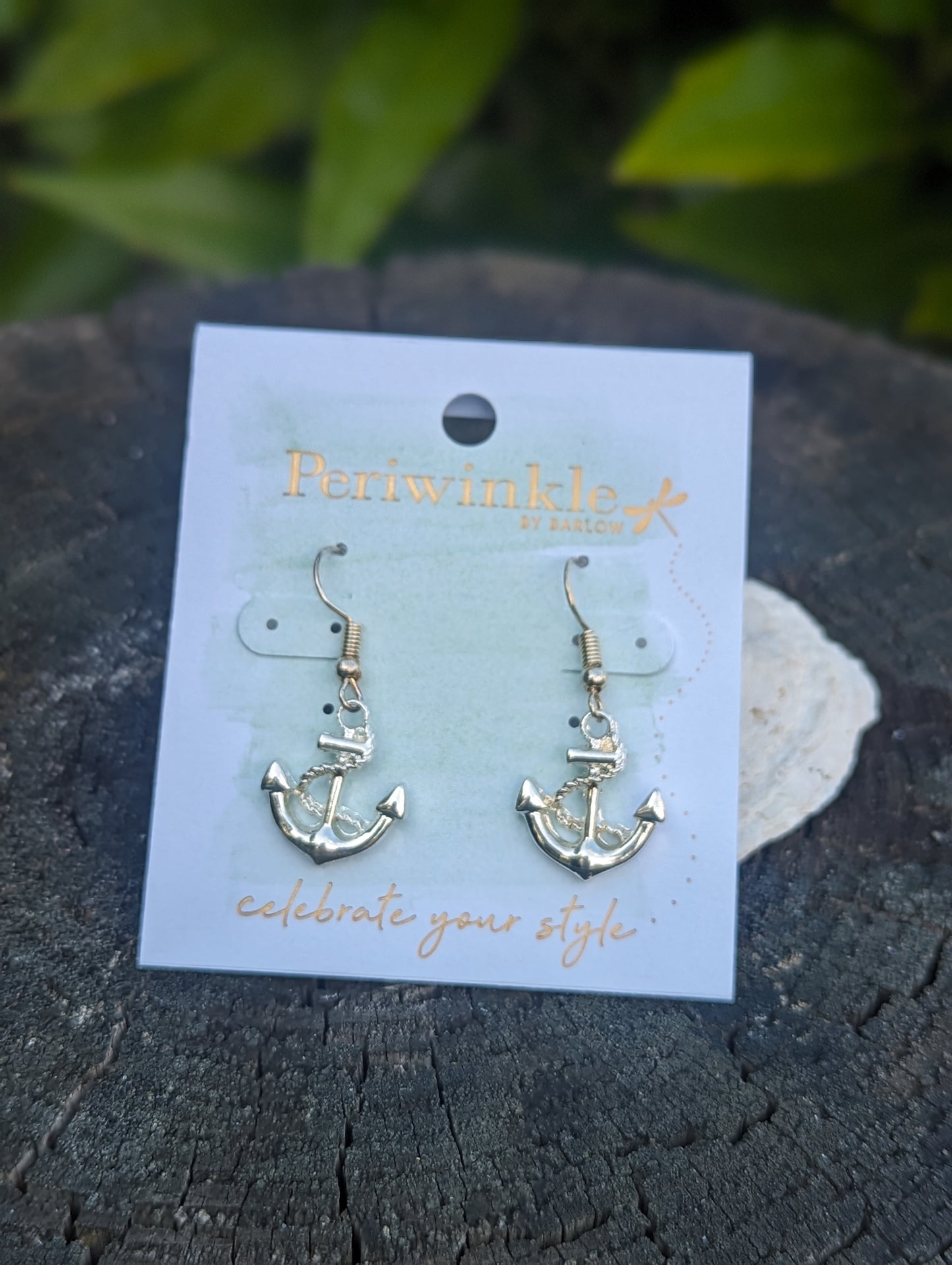 SHINY ANCHOR EARRING