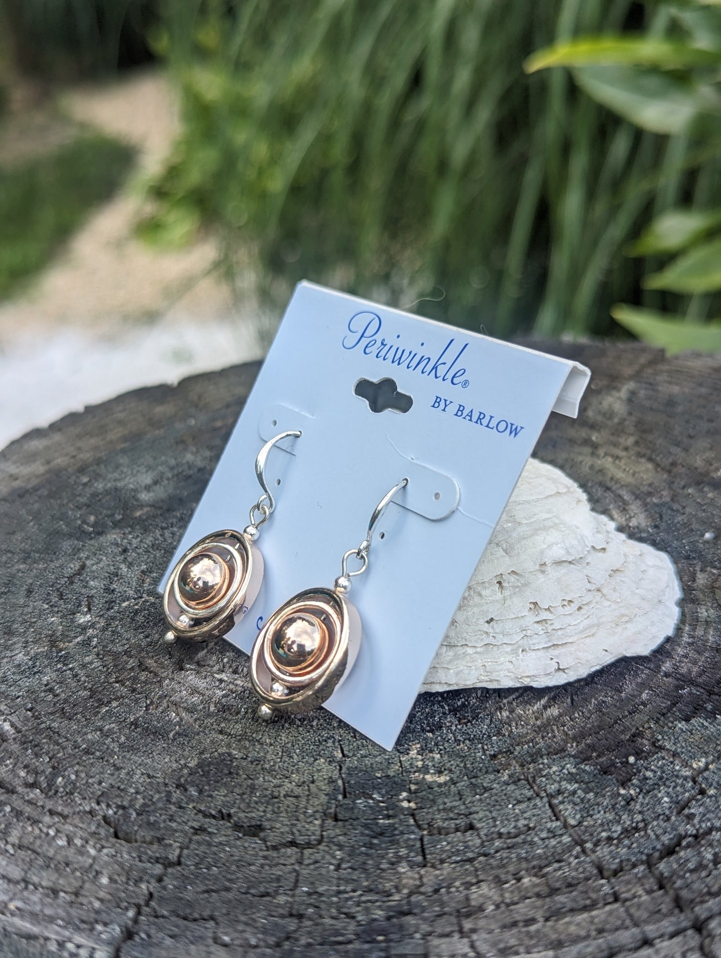 TWOTONE ORBIT EARRINGS