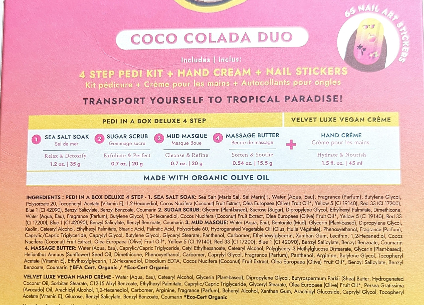 Voesh Coco Colada Duo With Nail Stickers