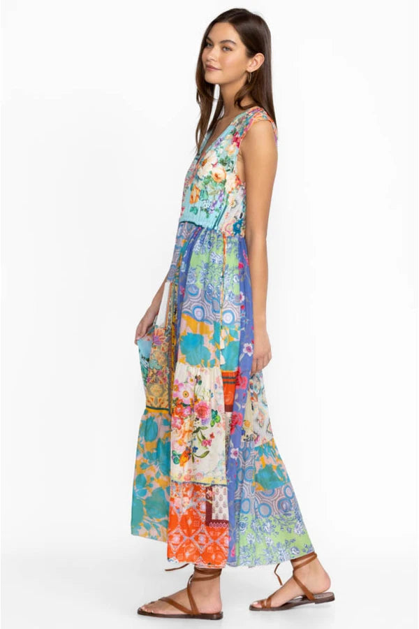 Johnny was mixed discount print maxi dress