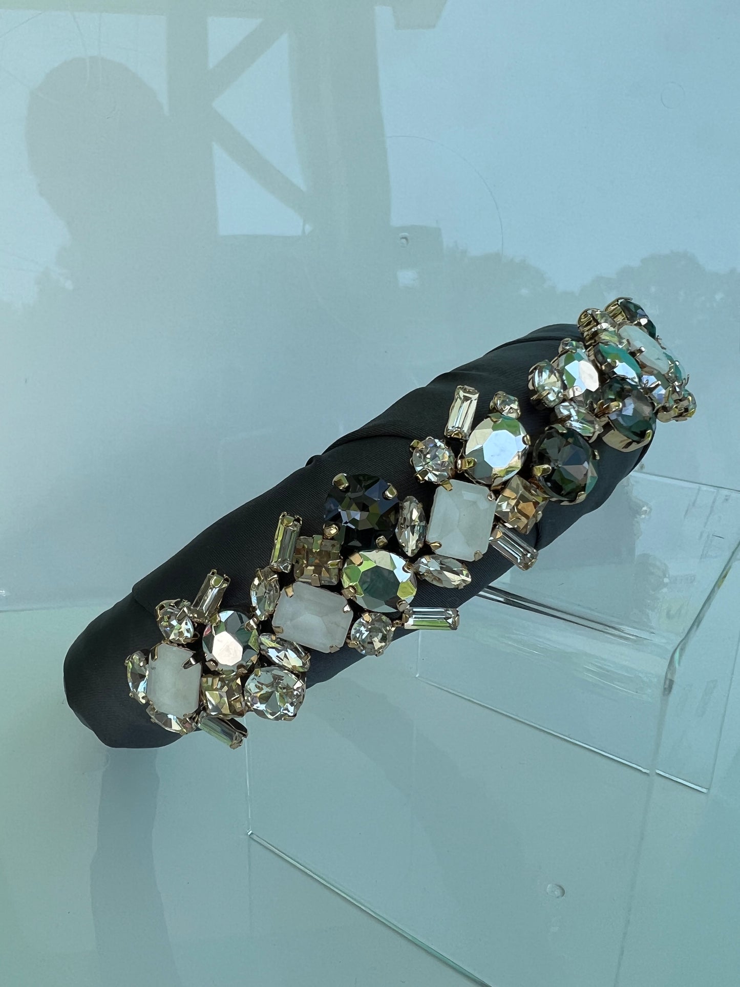 SUGAR PHOEBE CRYSTAL HEADBAND Grey