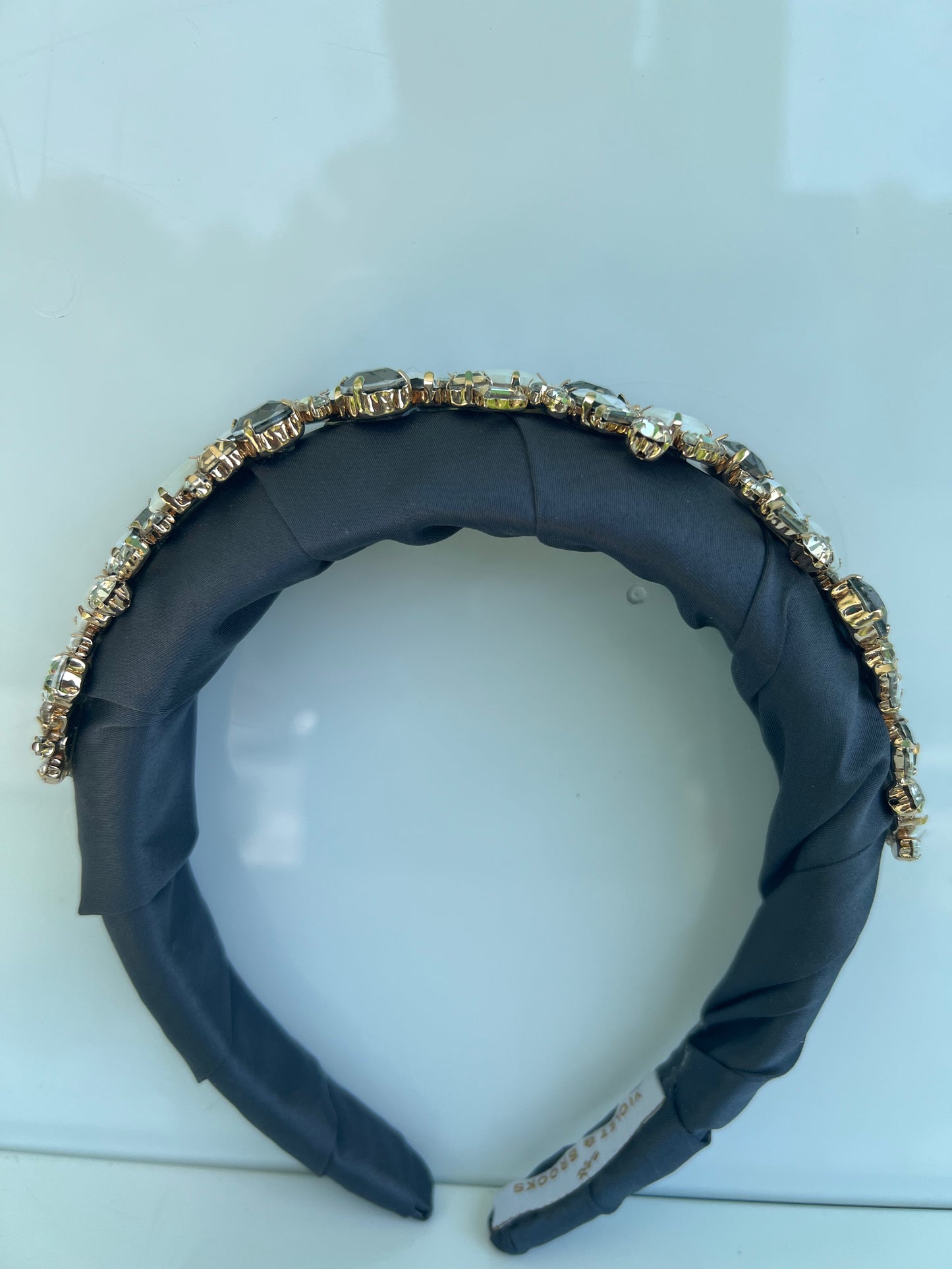 SUGAR PHOEBE CRYSTAL HEADBAND Grey