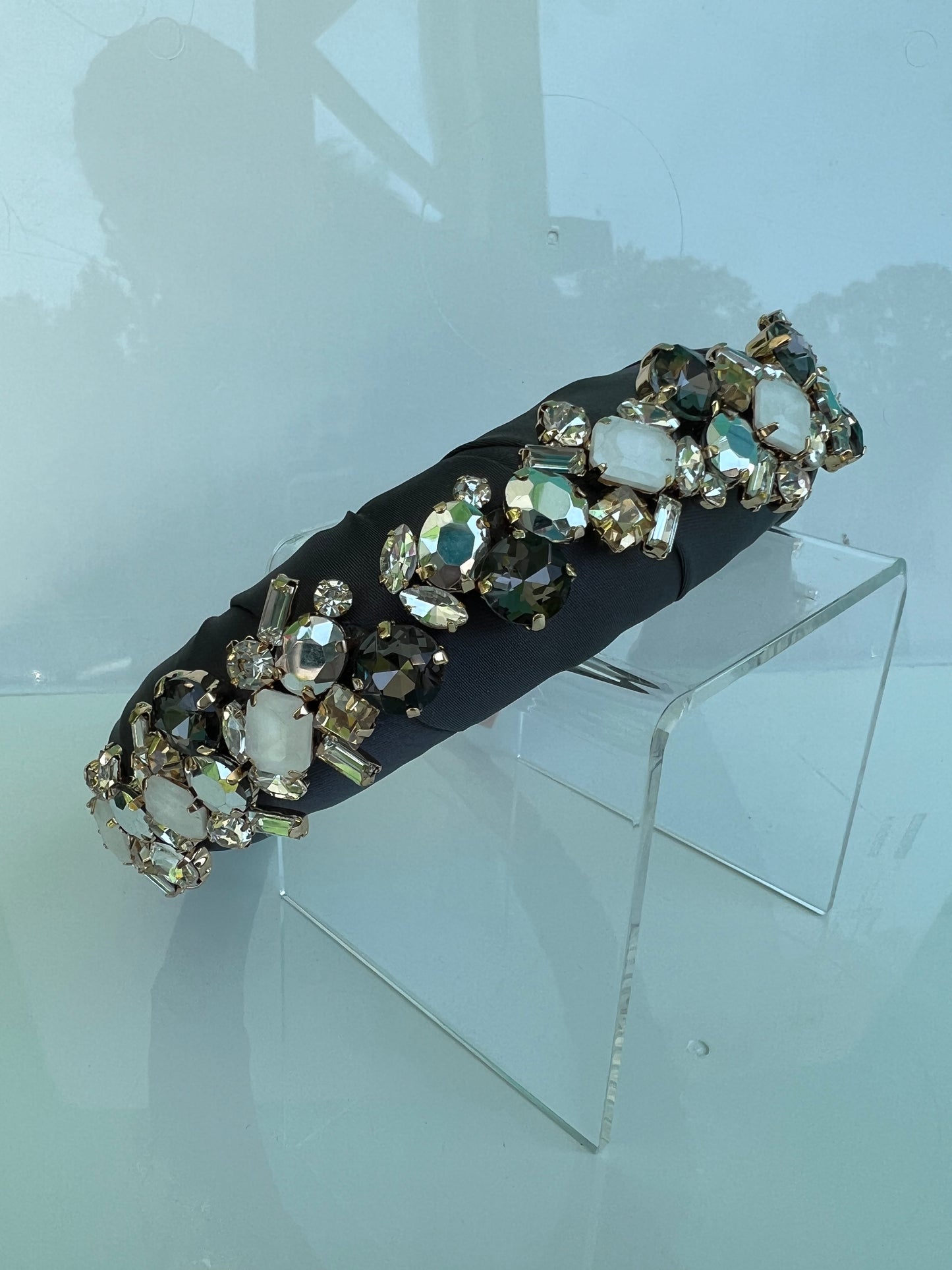 SUGAR PHOEBE CRYSTAL HEADBAND Grey