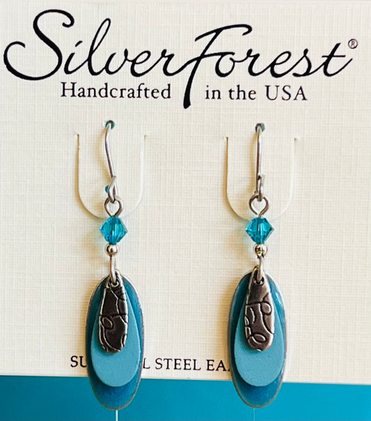 Mixed Turquoise Layered Shapes Earring