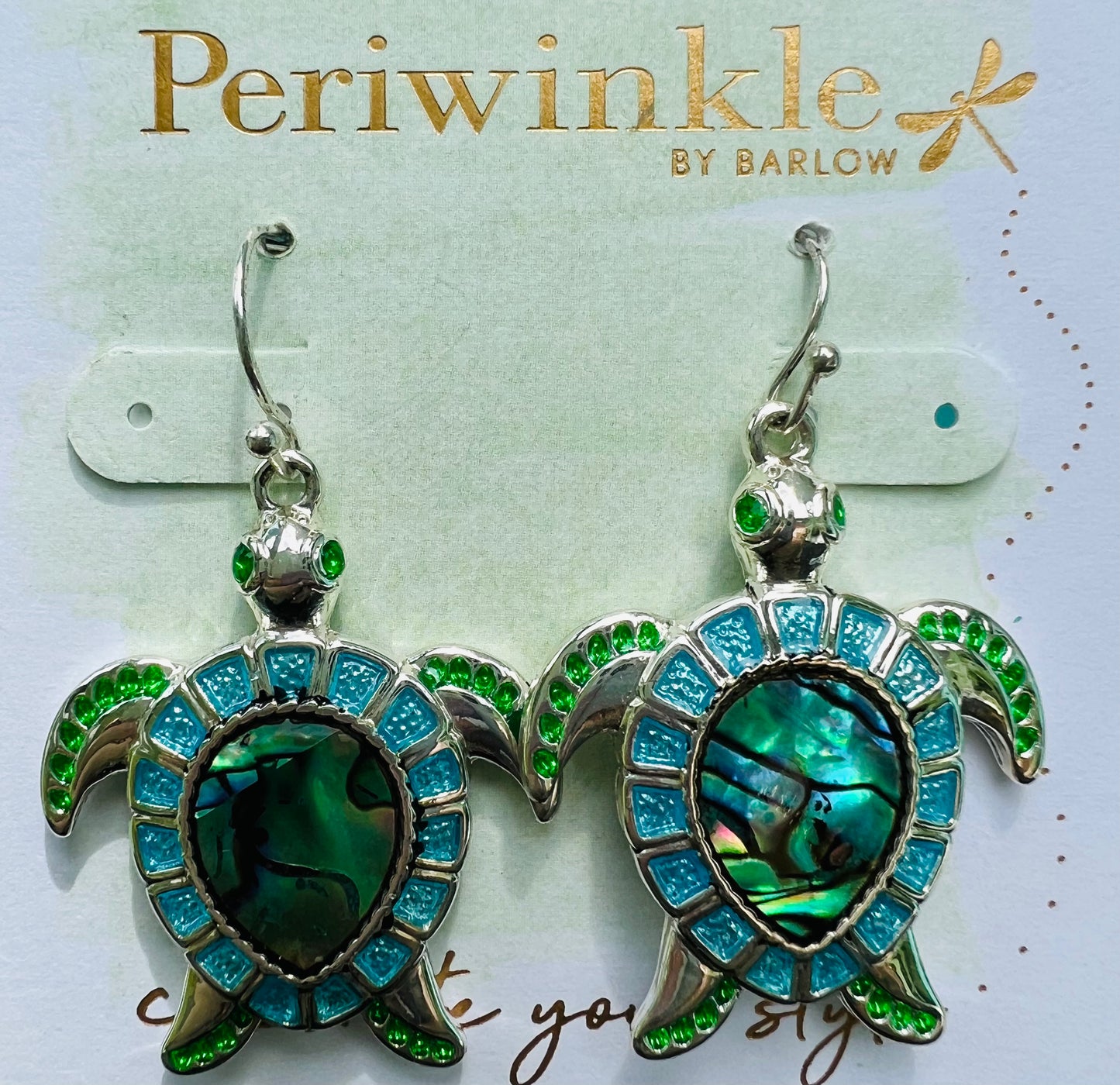 ABALONE SEA TURTLE EARRING