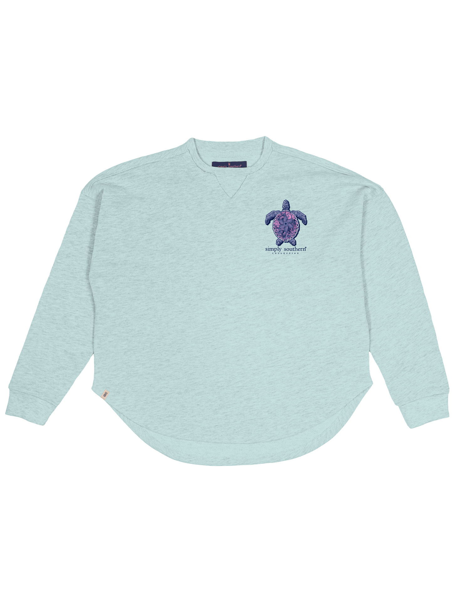 SS Track Your Turtle Boxy Pullover - Ocean