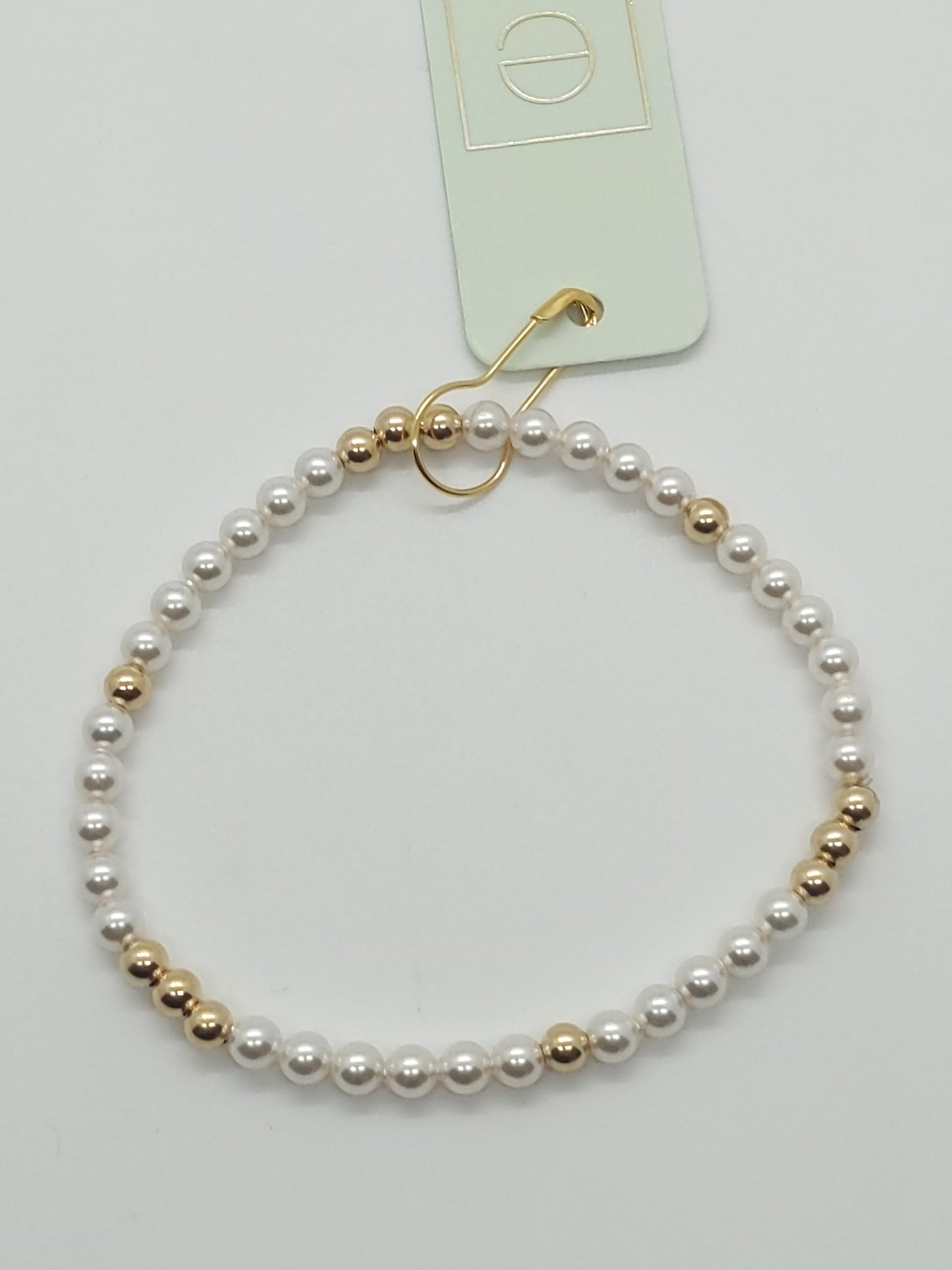 Worthy Pattern 4mm Bead Bracelet | Pearl
