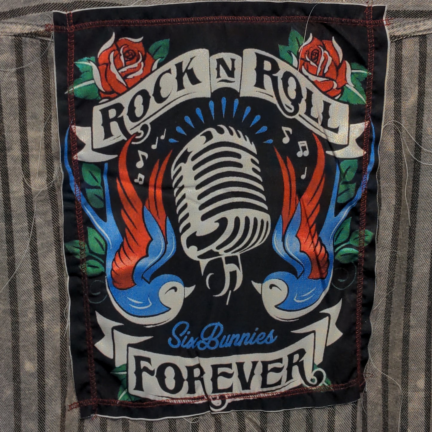 Grey Stripe Rock & Roll Shirt