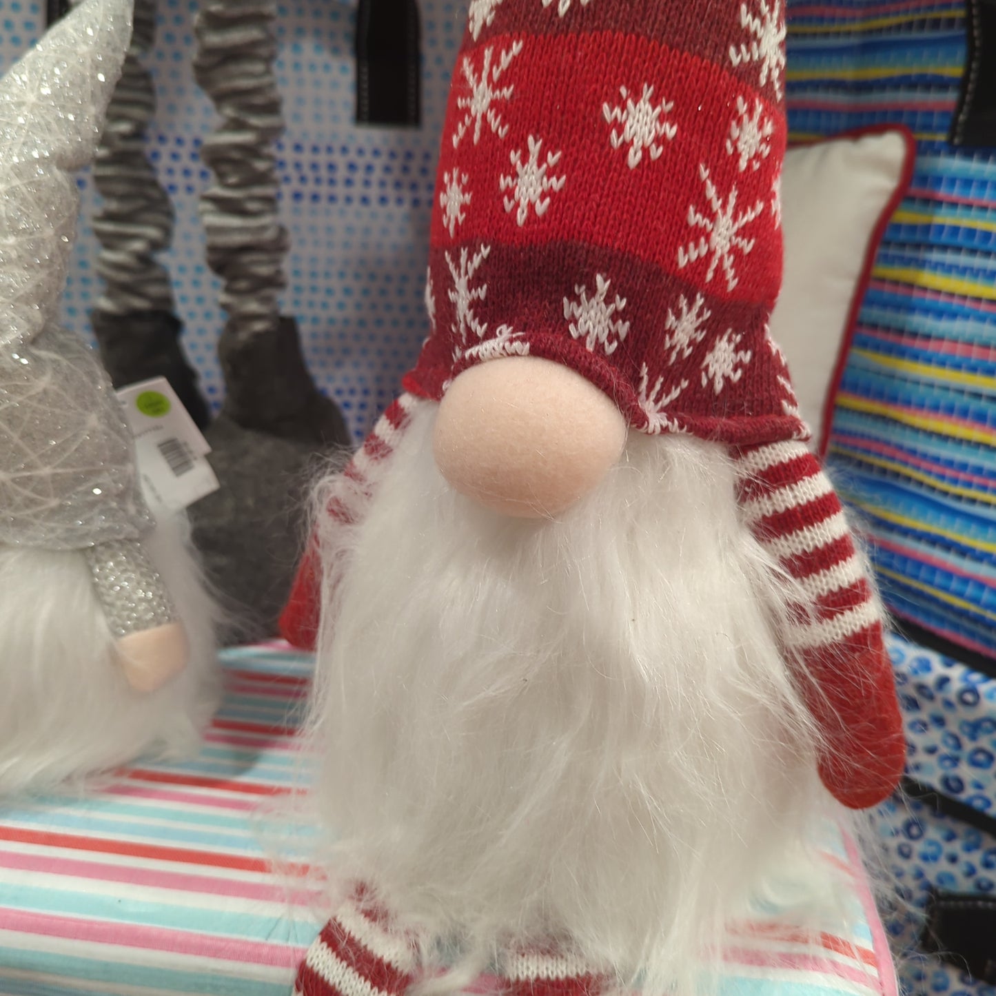 27" LIGHTED PLUSH HOLIDAY GNOME RED