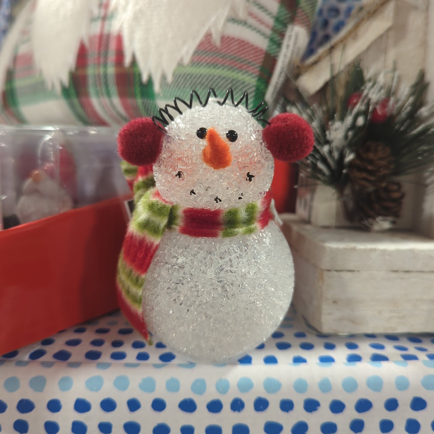 LIGHTED SNOWMAN ORNAMENT EAR MUFFS