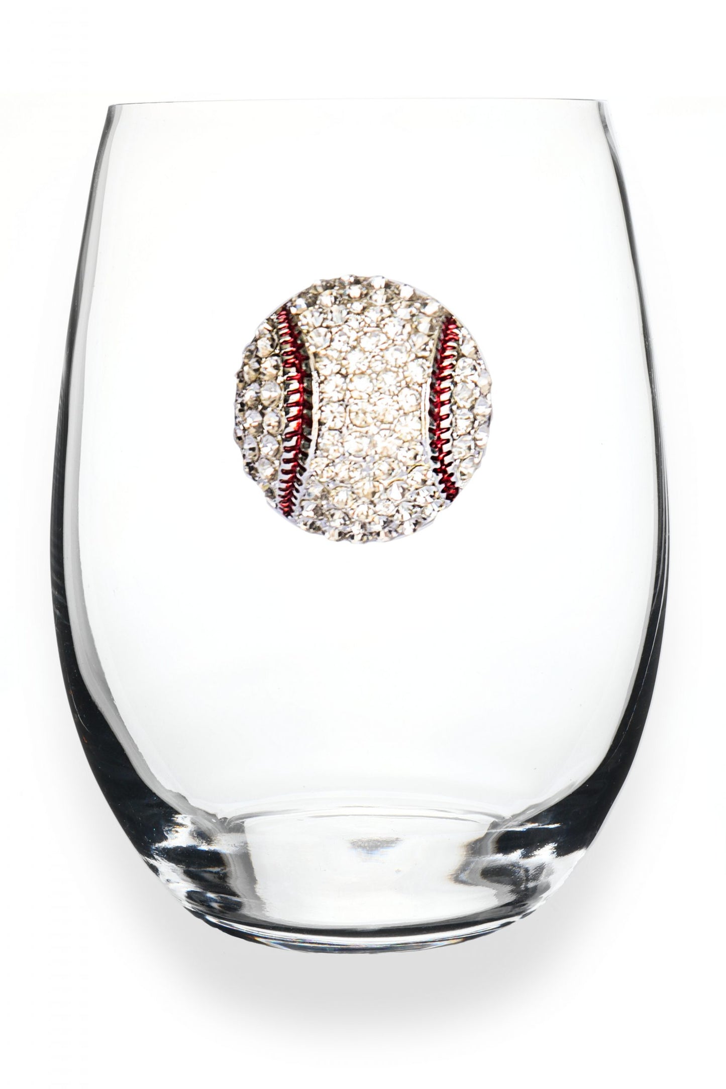BASEBALL JEWELED STEMLESS
