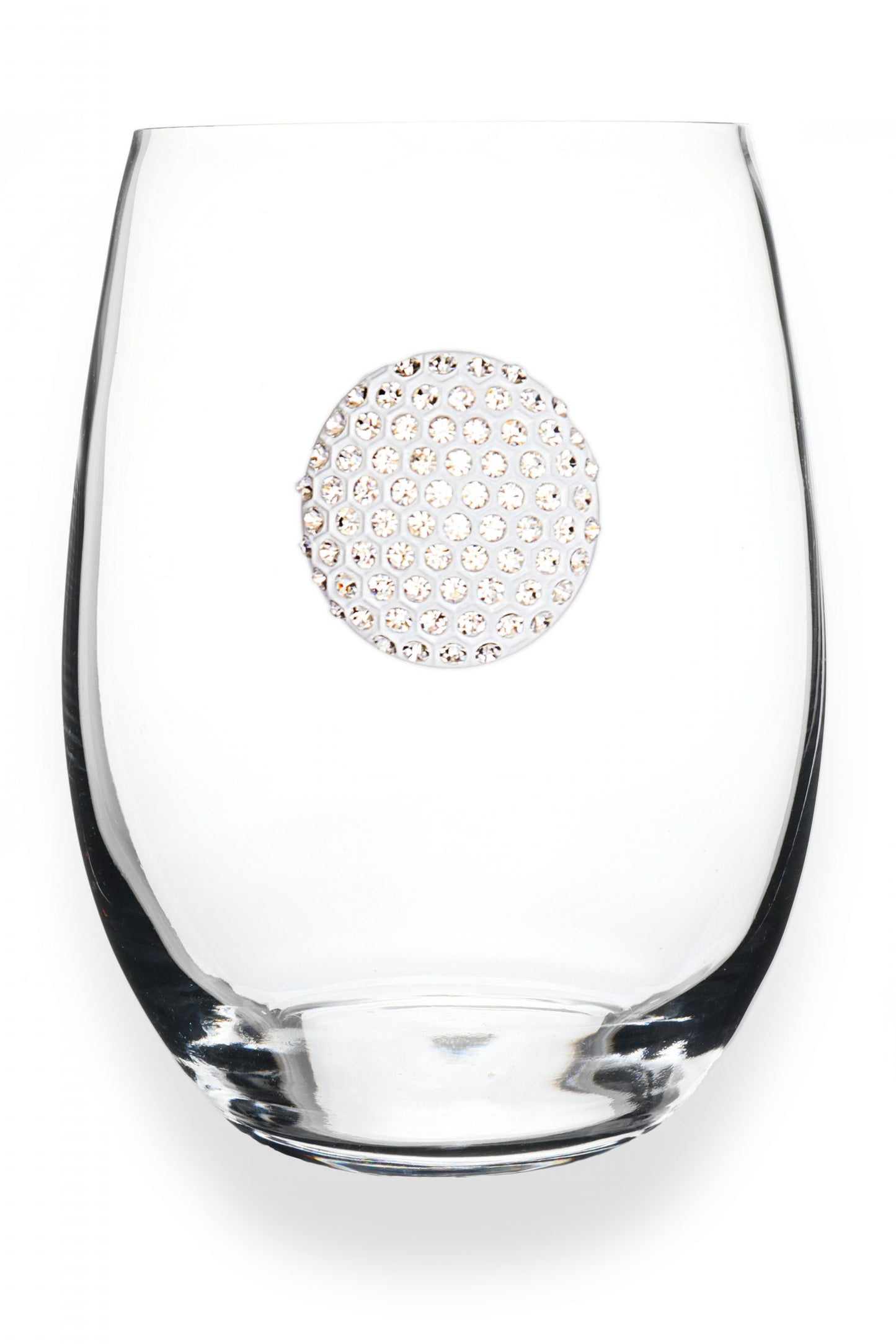 GOLF BALL JEWELED STEMLESS