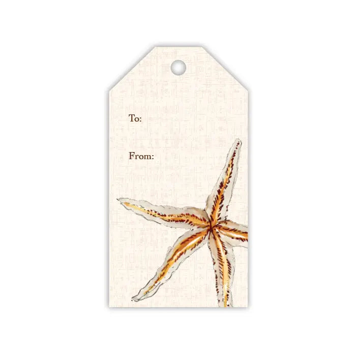 Handpainted Coastal Starfish Gift Tag ROSANNE BECK COLLECTIONS Home 8eb4d43ed4a804a16ab02b44cfa11d99d2ff529cab6200bcbc103a58b97df7e2