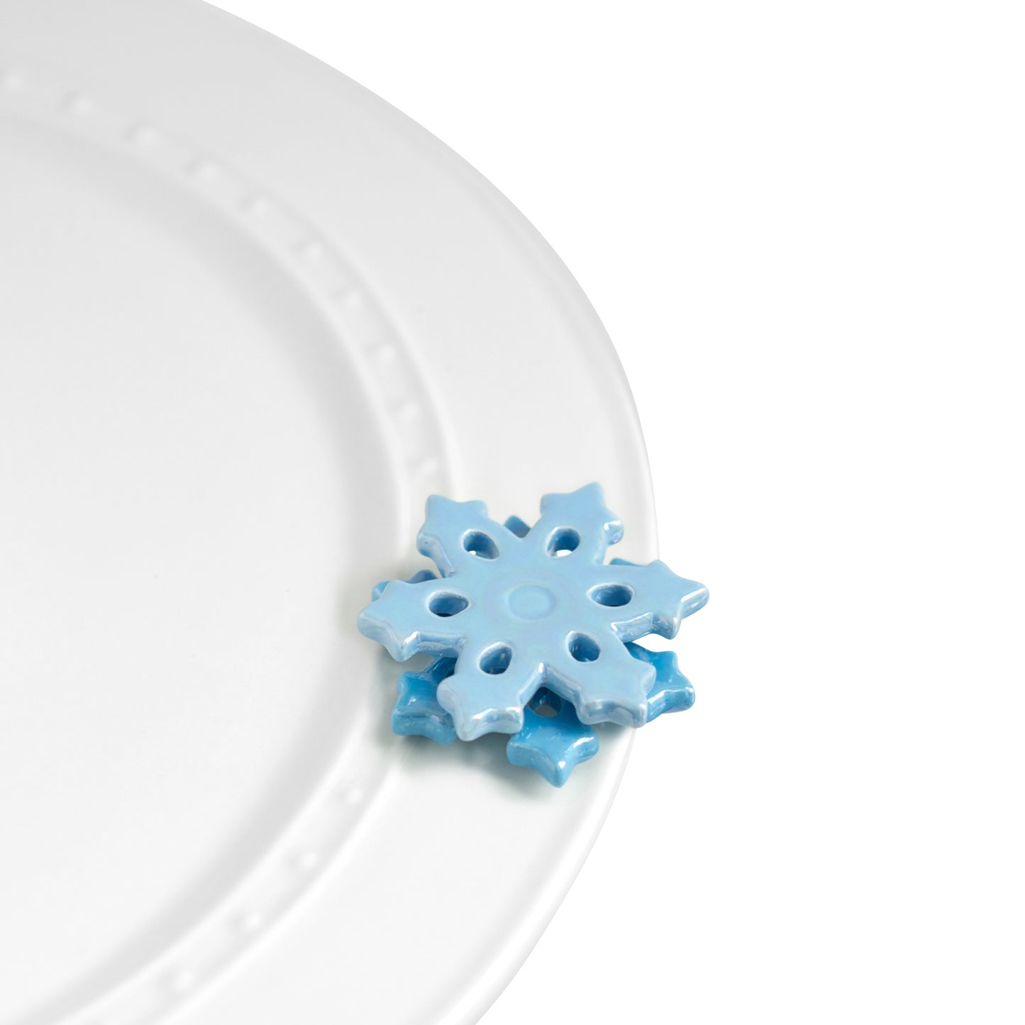 A106 Nora Fleming No Two Alike snowflake mini features two layers and two shades of blue. Shop at The Painted Cottage an Annapolis Boutique.