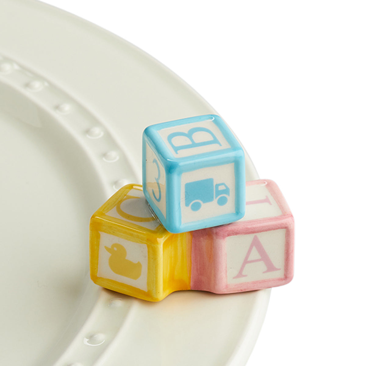 A191 Nora Fleming Ohhh, Baby mini in pink, yellow and blue. Shop at The Painted Cottage in Edgewater MD.
