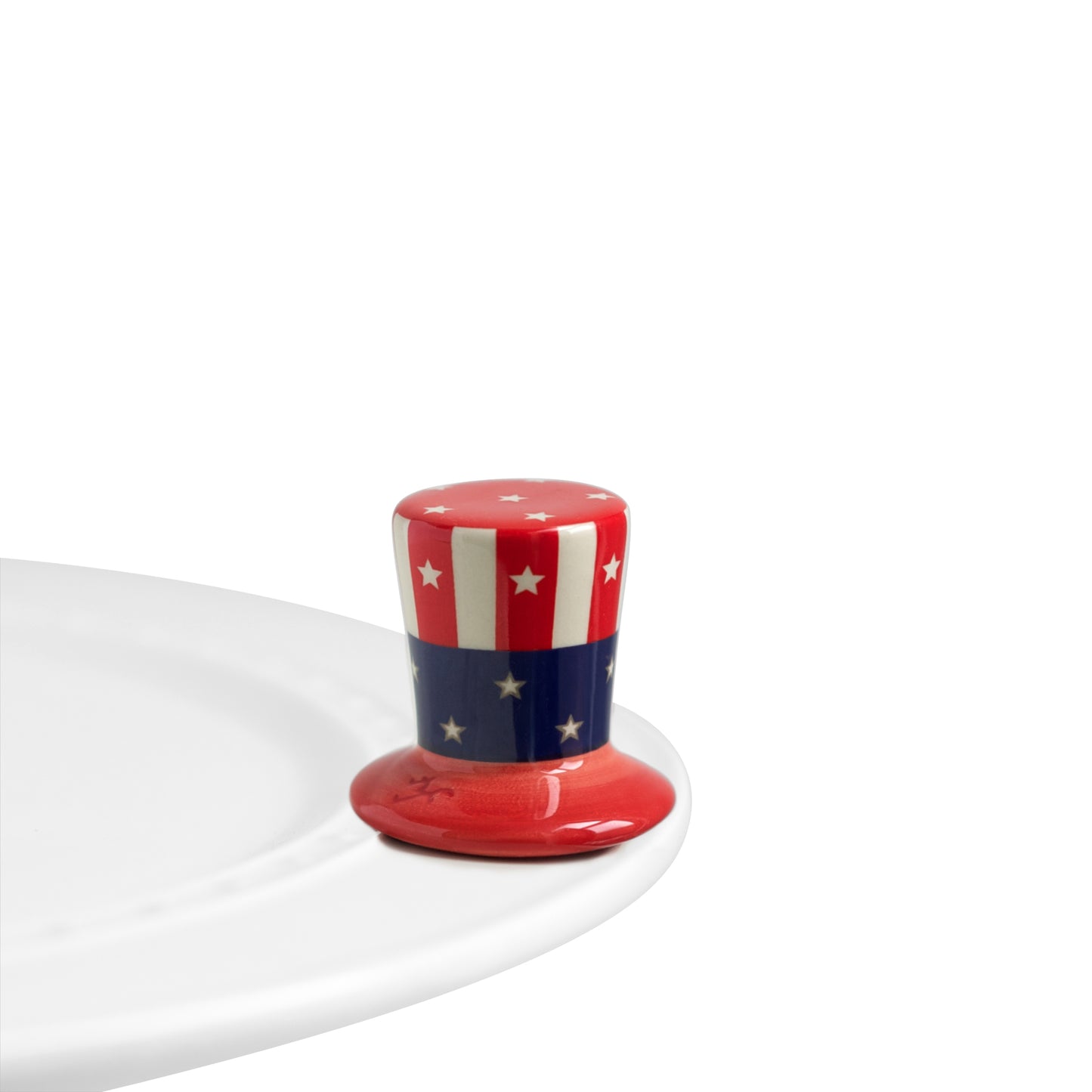 A53 Nora Flemming Home of the Free Uncle Sam's hat mini for Memorial Day, Fourth of July or Labor Day. Shop at The Painted Cottage in Edgewater MD.