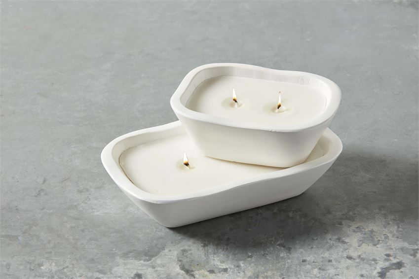 PETITE WHITE WOOD CANDLE | SMALL