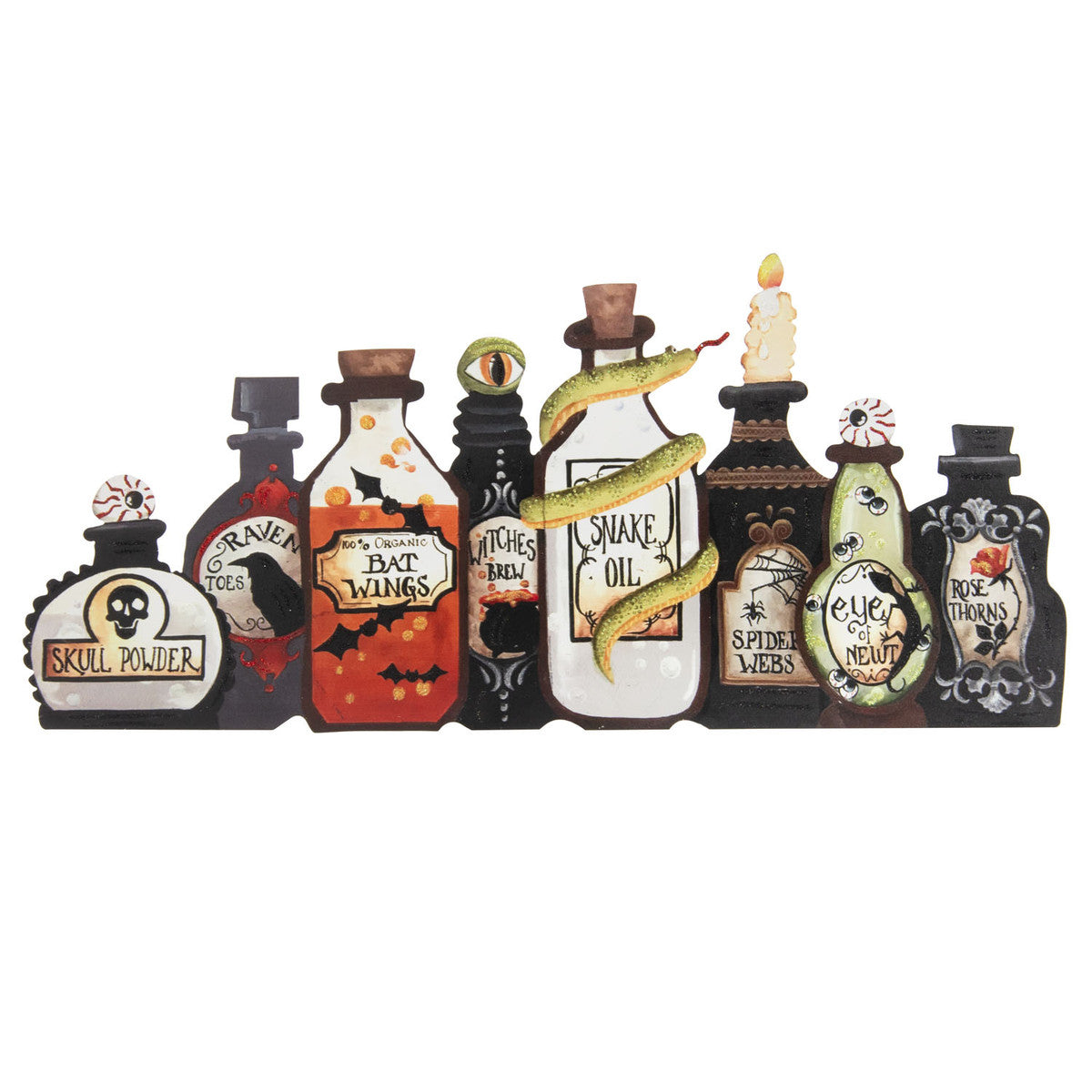 MANTEL POTION BOTTLES