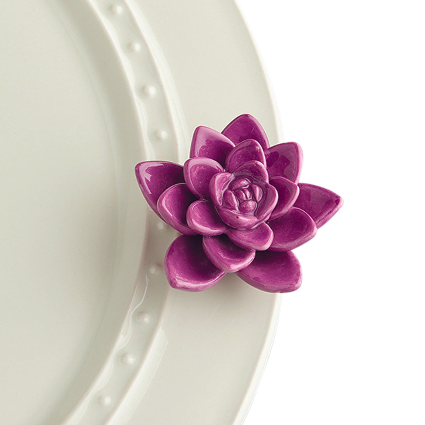 A243 Nora Fleming Get Growing purple succulent mini. Shop at The Painted Cottage in Edgewater MD.