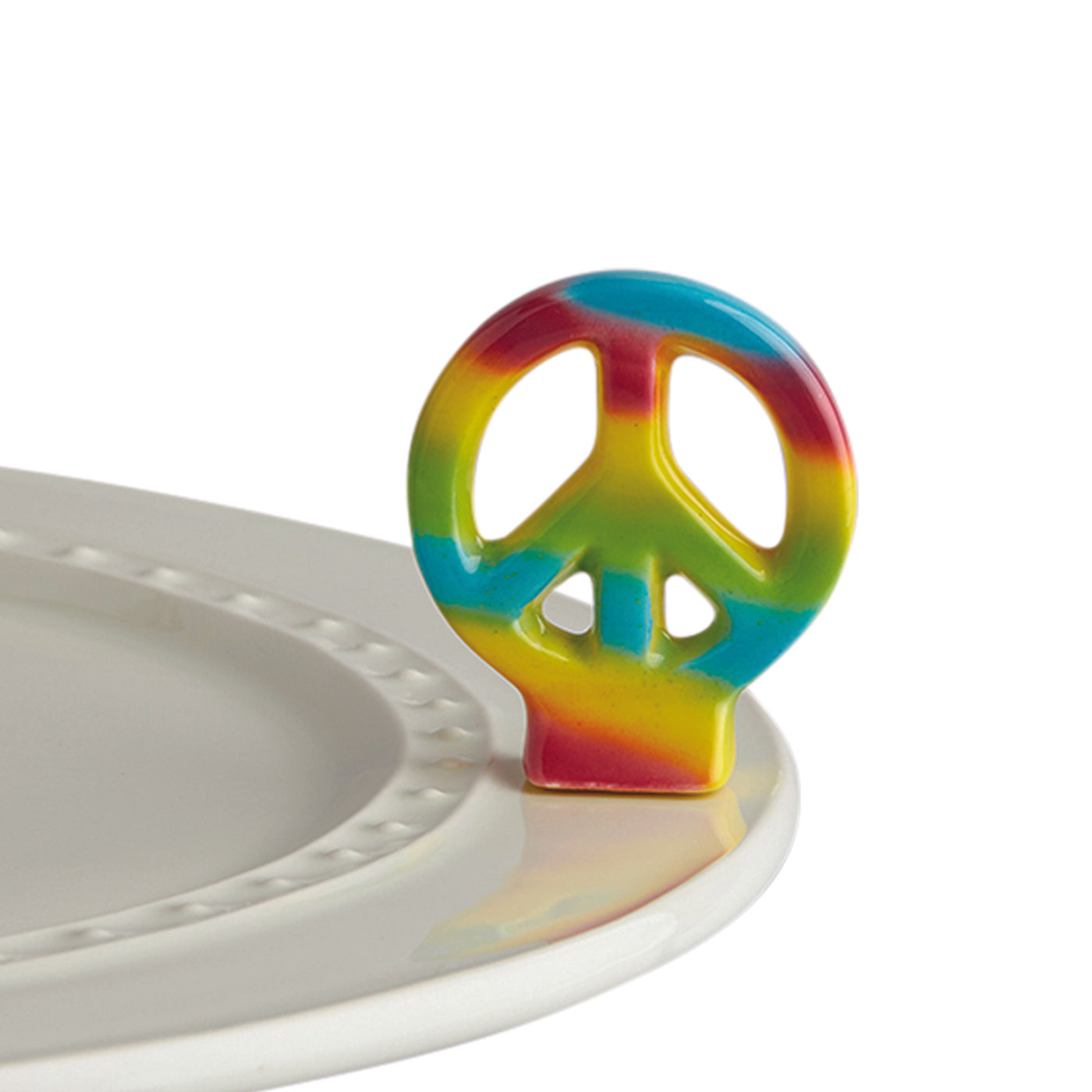 A241 Nora Fleming Peace Out rainbow colored peace symbol mini at The Painted Cottage in Edgewater MD.
