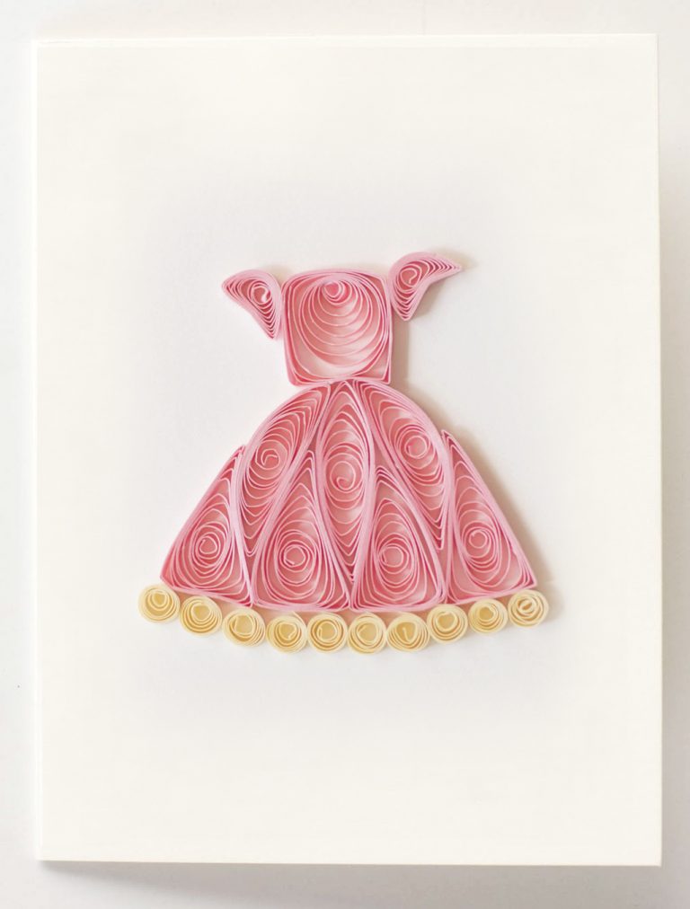Pink Dress Quill Gift Enclosure