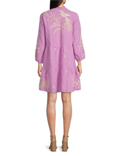 FRANKIE TIERED ORCHID FIELD DRESS