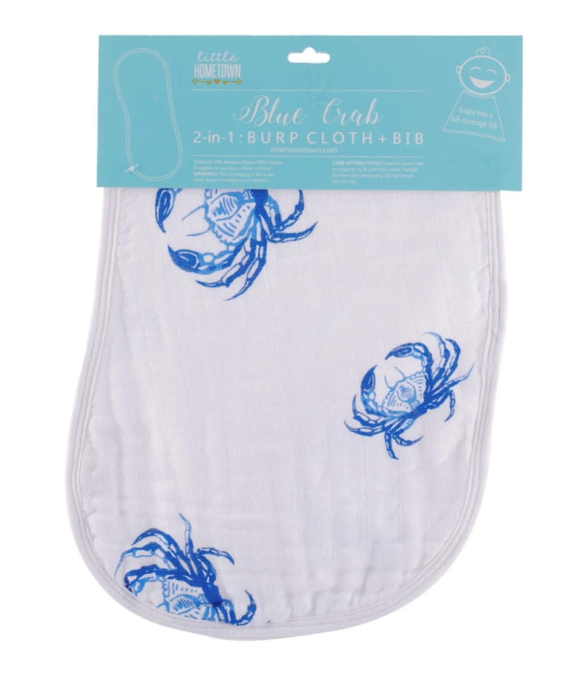2 N 1 BURP CLOTH CRAB