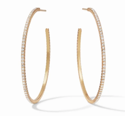 Windsor Hoop Gold Crystal | Large