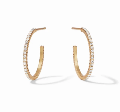 Windsor Hoop Gold Crystal | Small
