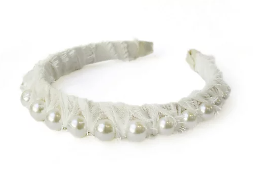 AUDREY WRAPPED HEADBAND Cream
