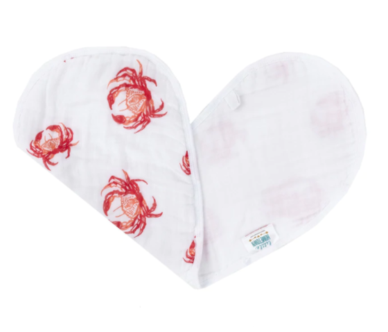2 N 1 BURP CLOTH PINK CRAB