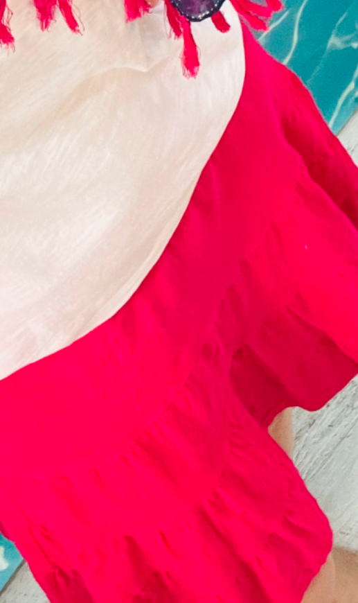 FUSCIA RUFFLE SKIRT