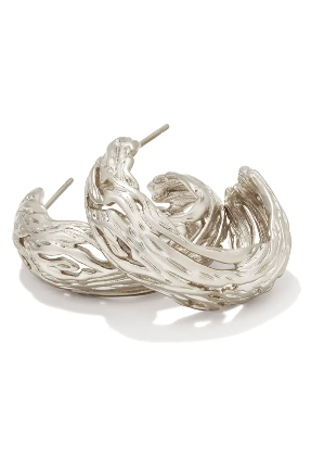 Caprise Hoop Earrings Silver
