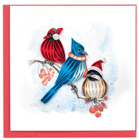 Quilled Snowbirds Holiday Card