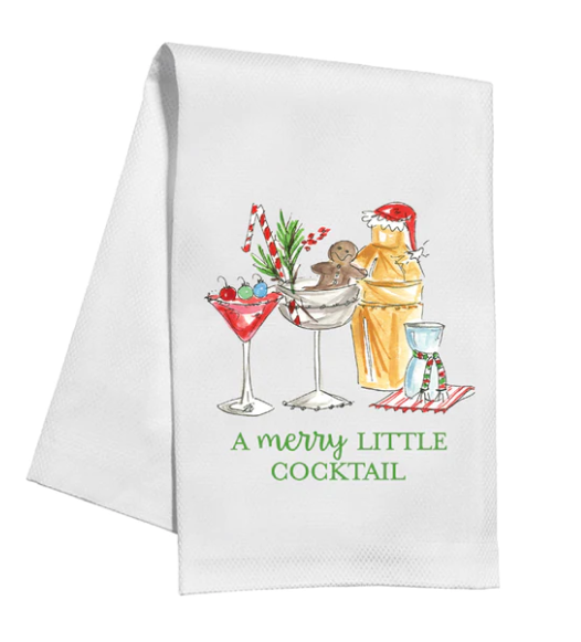 HOLIDAY COCKTAILS TEA TOWEL