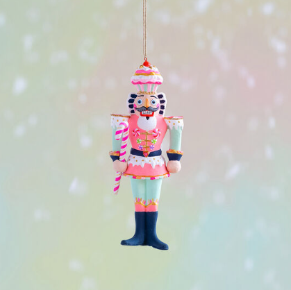 Colonel Cupcake Ornament - Gold/Mint