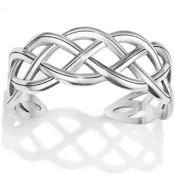 Brighton Interlok Braid Cuff features the message "Symbolizing Eternal Loyalty, Friendship, Love", Width: 1" Diameter: 2 1/2". Shop at The Painted Cottage in Edgewater. MD